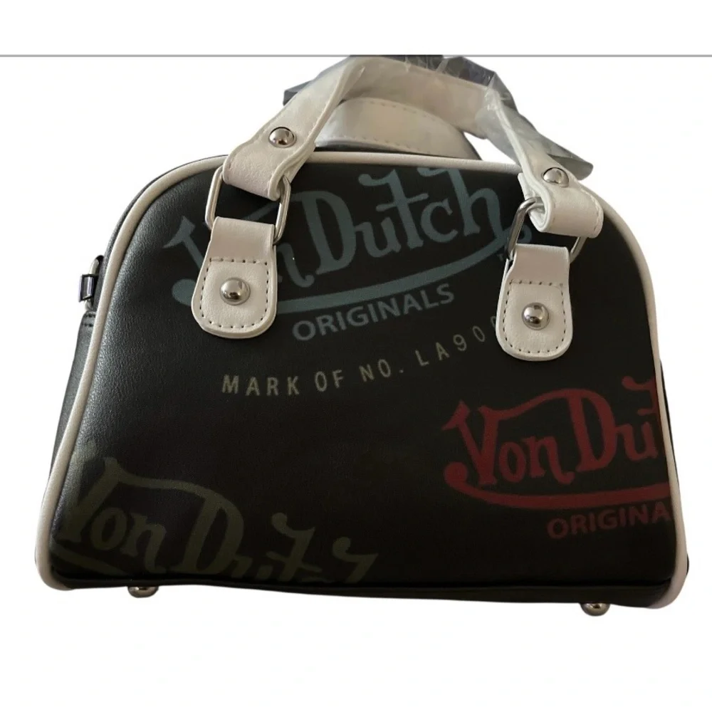FASHION FAUX LEATHER VON DUTCH GRAFFITI BOWLING BAG - Picture 4 of 15